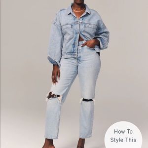 Abercrombie Curve Love High Rise Dad Jeans